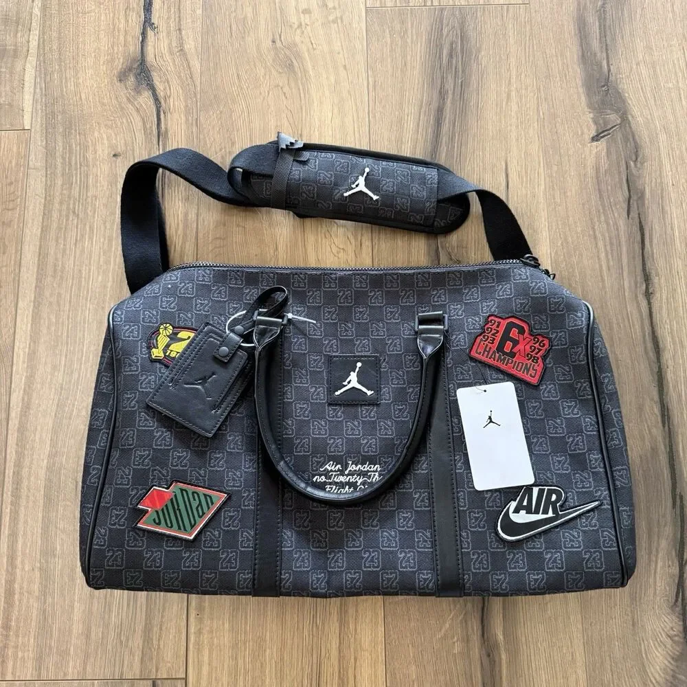 Nike Jordan Monogram Champion Luxury 25L Duffle Bag MM9157-023 Size Medium NEW